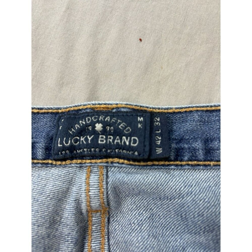 Lucky Brand 121 Slim Straight Jeans Men's 42x32 Blue Medium Wash Comfort - Picture 5 of 11